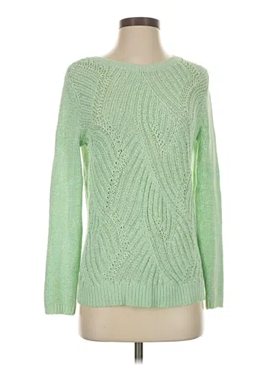 Pre-owned Talbots Long Sleeve Top Green Boatneck Tops