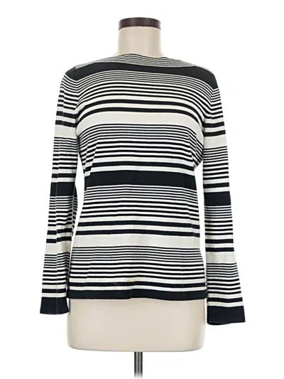Pre-owned Talbots Long Sleeve Top Ivory Boatneck Tops In White