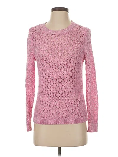 Pre-owned Talbots Long Sleeve Top Pink Boatneck Tops