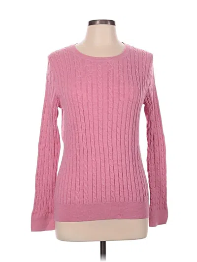 Pre-owned Talbots Long Sleeve Top Pink Boatneck Tops