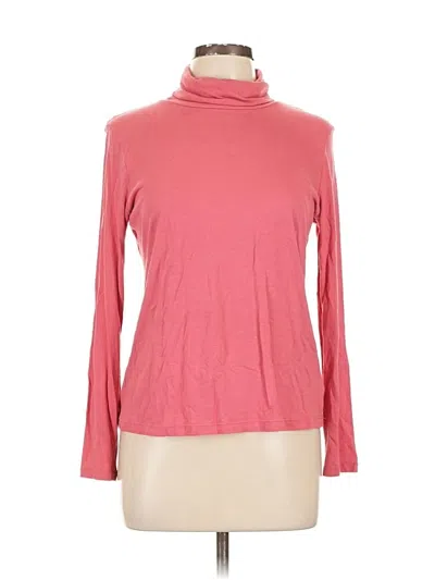 Pre-owned Talbots Long Sleeve Top Pink Turtleneck Tops