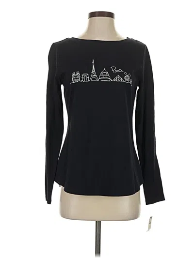Talbots Long Sleeve T-shirt In Black