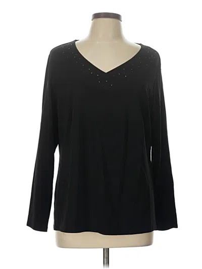 Pre-owned Talbots Long Sleeve T-shirt In Black