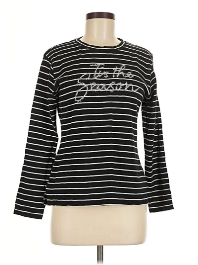 Pre-owned Talbots Long Sleeve T-shirt In Black