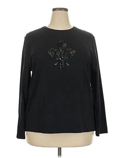 Pre-owned Talbots Long Sleeve T-shirt In Black