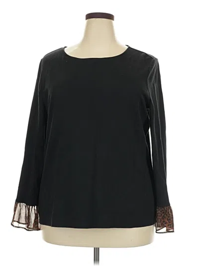 Pre-owned Talbots Long Sleeve T-shirt In Black