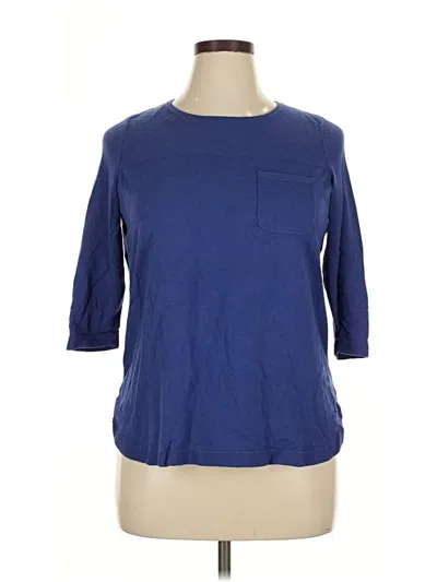 Pre-owned Talbots Long Sleeve T-shirt In Blue