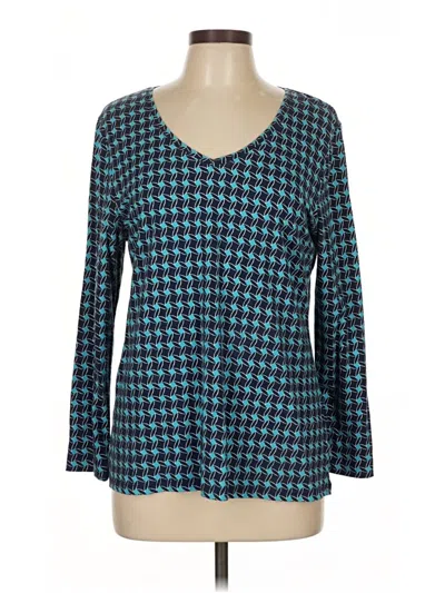 Pre-owned Talbots Long Sleeve T-shirt In Blue