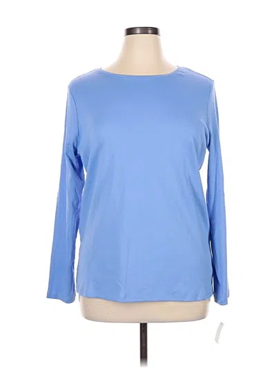 Talbots Long Sleeve T-shirt In Blue