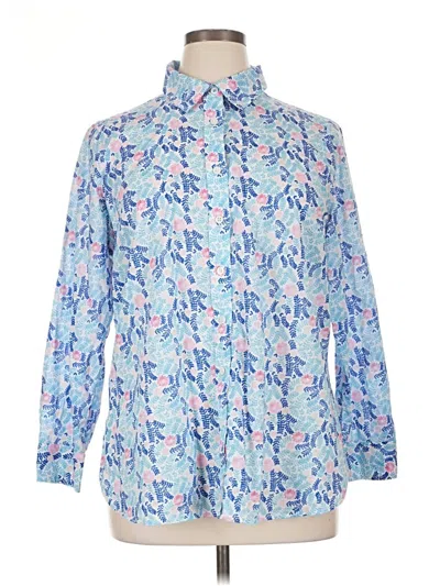 Pre-owned Talbots Long Sleeve T-shirt In Blue