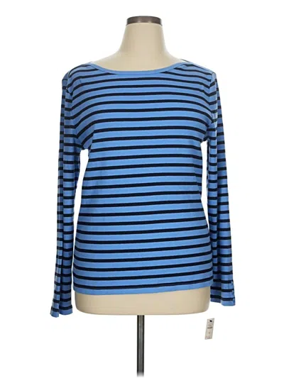 Talbots Long Sleeve T-shirt In Blue