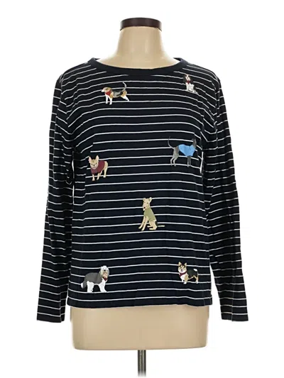 Pre-owned Talbots Long Sleeve T-shirt In Blue