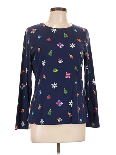 Pre-owned Talbots Long Sleeve T-shirt In Blue