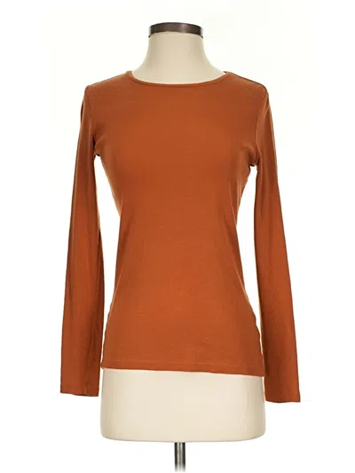 Pre-owned Talbots Long Sleeve T-shirt In Brown