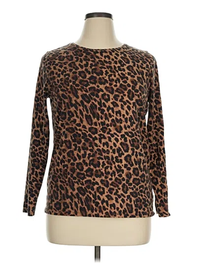 Pre-owned Talbots Long Sleeve T-shirt In Brown