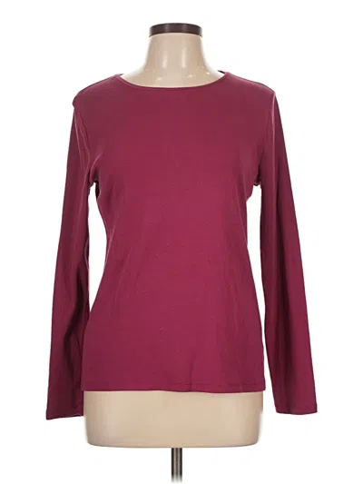 Pre-owned Talbots Long Sleeve T-shirt In Burgundy