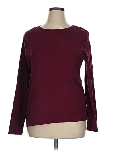 Pre-owned Talbots Long Sleeve T-shirt In Burgundy