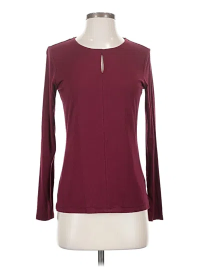 Pre-owned Talbots Long Sleeve T-shirt In Burgundy