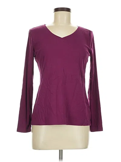 Pre-owned Talbots Long Sleeve T-shirt In Burgundy