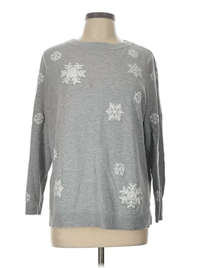 Pre-owned Talbots Long Sleeve T-shirt In Gray