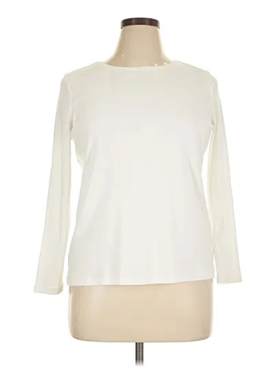 Pre-owned Talbots Long Sleeve T-shirt In Ivory