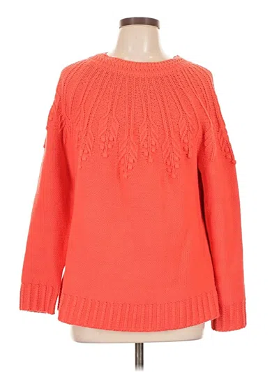 Pre-owned Talbots Long Sleeve T-shirt In Orange