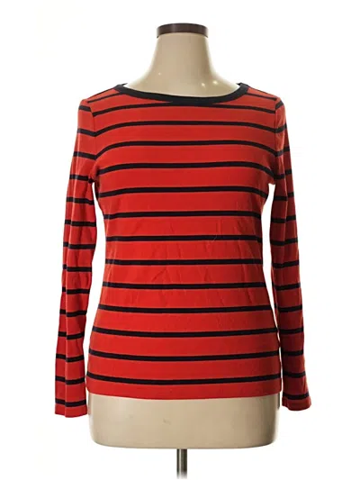 Pre-owned Talbots Long Sleeve T-shirt In Red