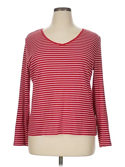 Pre-owned Talbots Long Sleeve T-shirt In Red