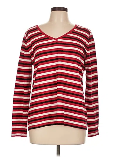 Pre-owned Talbots Long Sleeve T-shirt In Red
