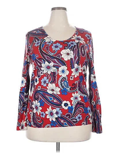 Pre-owned Talbots Long Sleeve T-shirt In Red