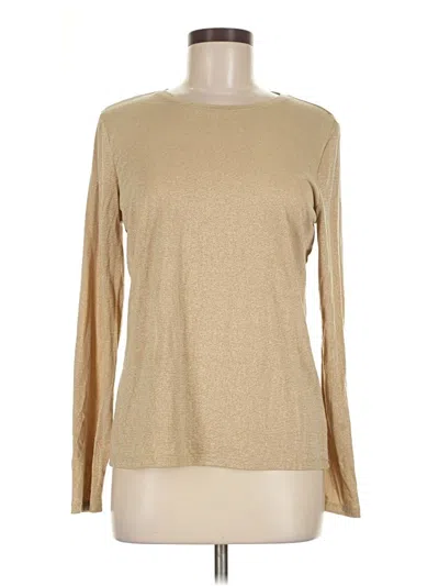 Pre-owned Talbots Long Sleeve T-shirt In Tan