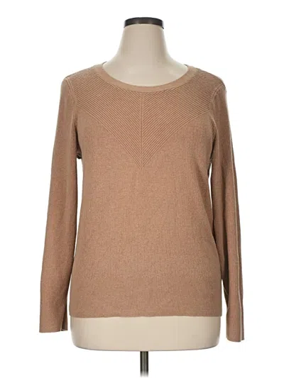 Pre-owned Talbots Long Sleeve T-shirt In Tan