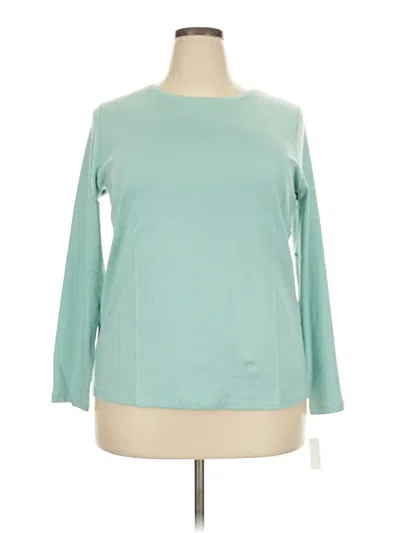 Pre-owned Talbots Long Sleeve T-shirt In Teal