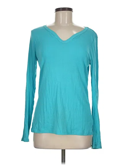 Pre-owned Talbots Long Sleeve T-shirt In Teal