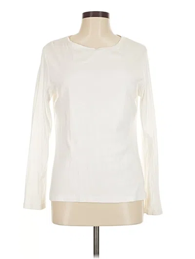 Pre-owned Talbots Long Sleeve T-shirt In White