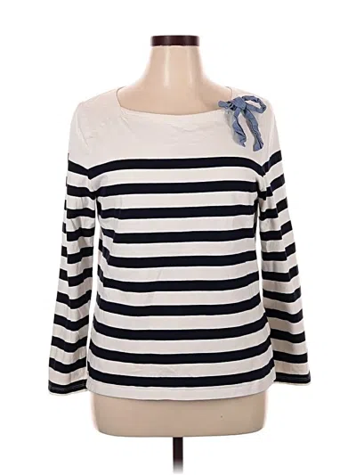 Pre-owned Talbots Long Sleeve T-shirt In White