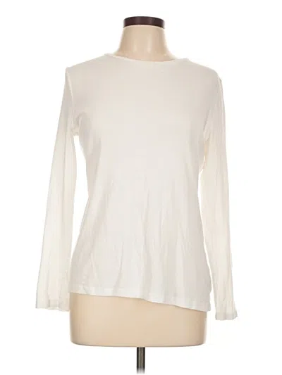Pre-owned Talbots Long Sleeve T-shirt In White