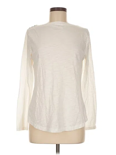 Pre-owned Talbots Long Sleeve T-shirt In White