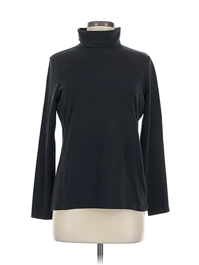 Pre-owned Talbots Long Sleeve Turtleneck In Black