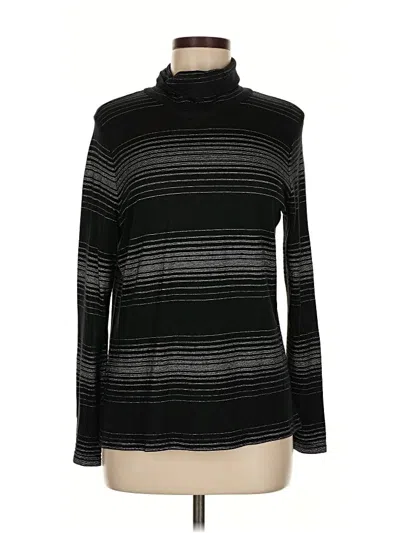 Pre-owned Talbots Long Sleeve Turtleneck In Black