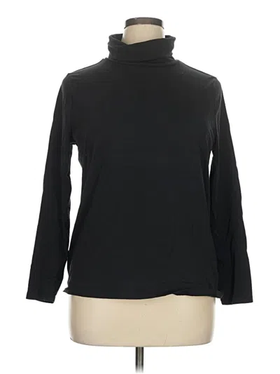 Pre-owned Talbots Long Sleeve Turtleneck In Black