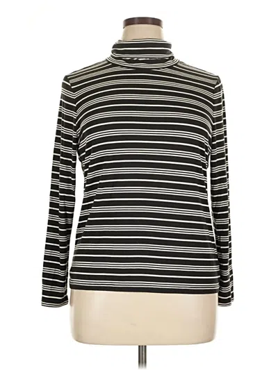 Pre-owned Talbots Long Sleeve Turtleneck In Black