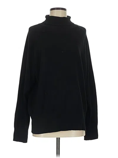 Pre-owned Talbots Long Sleeve Turtleneck In Black