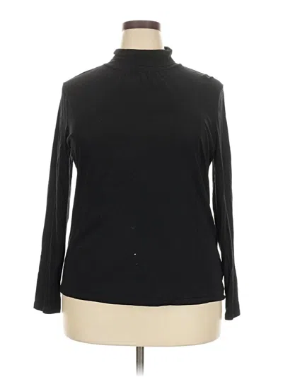 Pre-owned Talbots Long Sleeve Turtleneck In Black