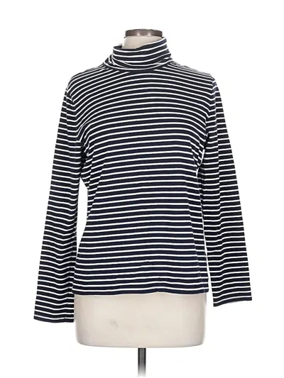 Pre-owned Talbots Long Sleeve Turtleneck In Blue