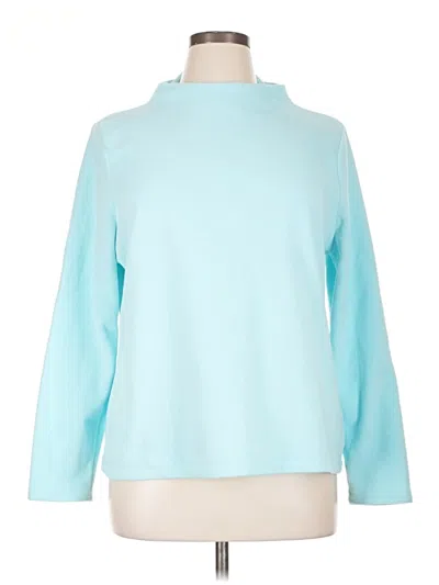 Pre-owned Talbots Long Sleeve Turtleneck In Blue