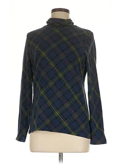 Pre-owned Talbots Long Sleeve Turtleneck In Blue