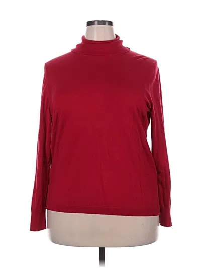Pre-owned Talbots Long Sleeve Turtleneck In Burgundy