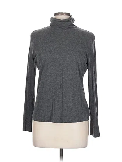 Pre-owned Talbots Long Sleeve Turtleneck In Gray