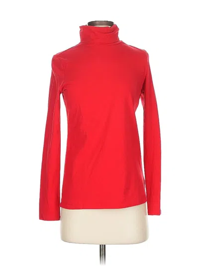 Pre-owned Talbots Long Sleeve Turtleneck In Red